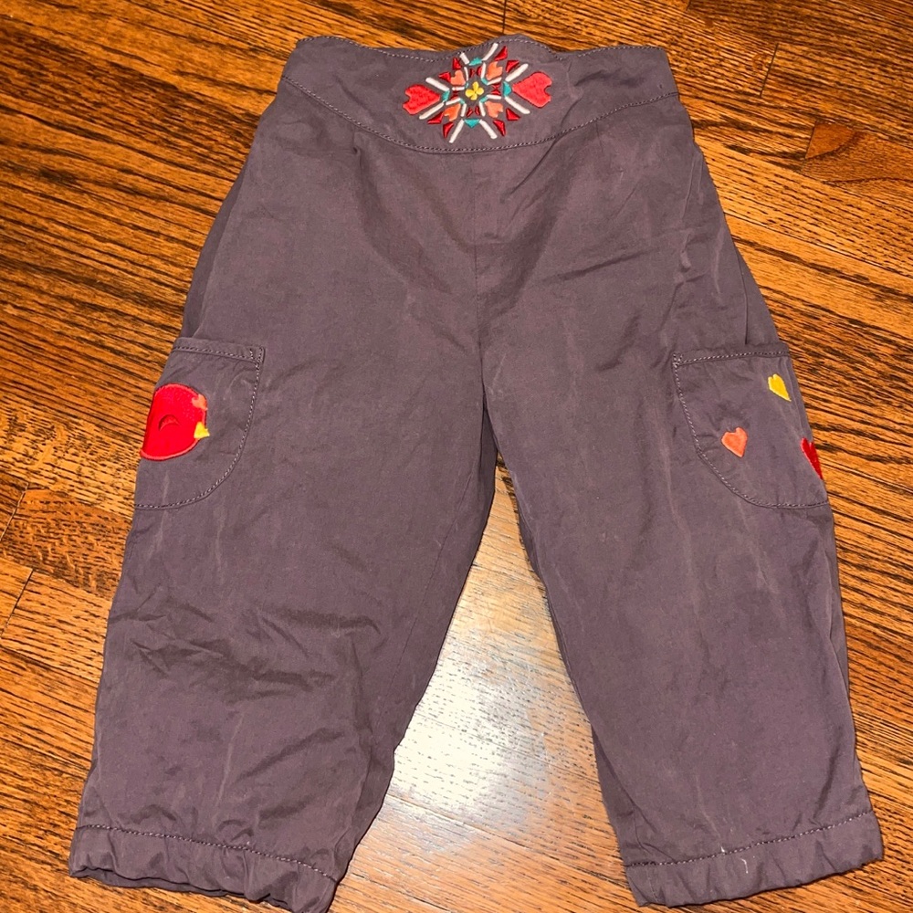 DPAM European thick padded pants trousers embroidered Sz 18 months cute boutique